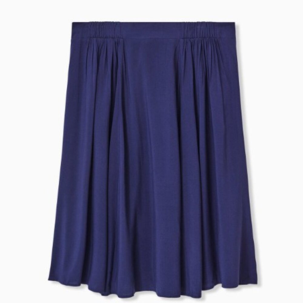 Torrid NWT size 4 (26W) Midi Challis Button-Front Skirt - Picture 2 of 8